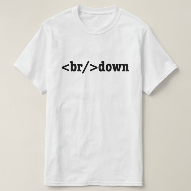 uppdelning HTML-kod T-shirt (Design framsida)