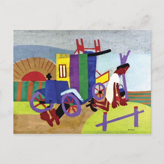 Uppdelning ~ Vintage American Art Vykort (Framsida)