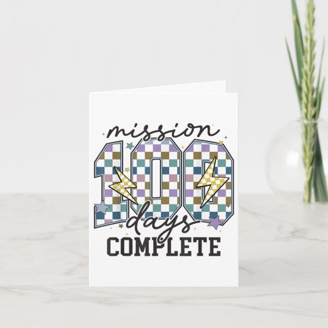 Uppdrag 100 dagar färdigt i 100 dagar i skolan kort (Framsida)