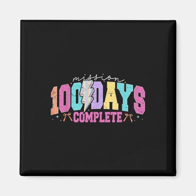 Uppdrag 100 dagar färdigt i 100 dagar i skolan magnet (Framsidan)