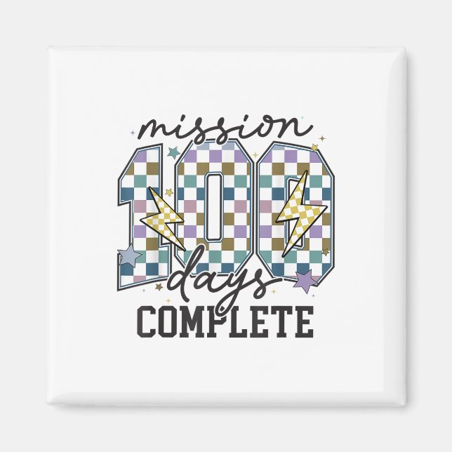 Uppdrag 100 dagar färdigt i 100 dagar i skolan magnet (Framsidan)