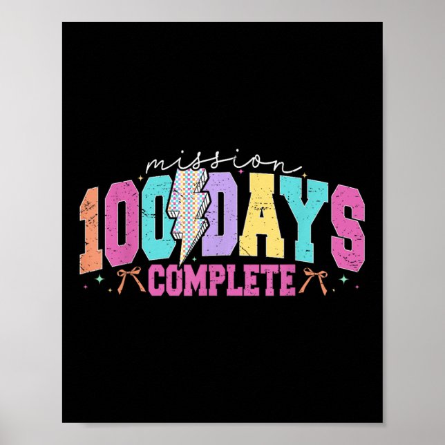 Uppdrag 100 dagar färdigt i 100 dagar i skolan poster (Framsidan)