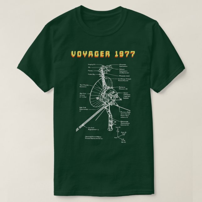 Uppdrag 1977 års rymdavsökning t shirt (Design framsida)