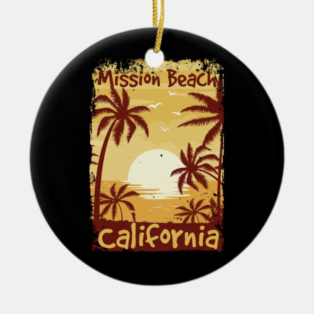 Uppdrag Beach California Julgransprydnad Keramik (Framsidan)