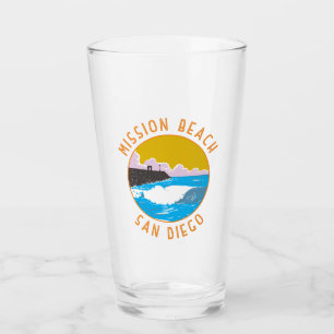 Uppdrag Beach California Travel Art Vintage Glaskopp