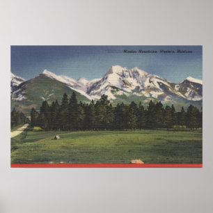 Uppdrag bergsvy i MontanaMontana Poster