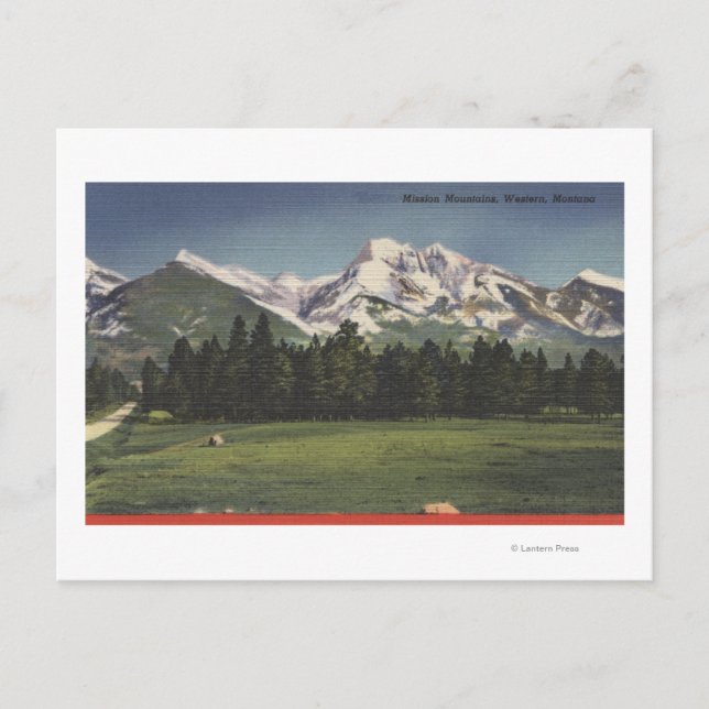 Uppdrag bergsvy i MontanaMontana Vykort (Framsida)