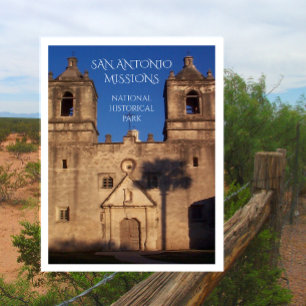 Uppdrag Concepción Church San Antonio Uppdrag NHP Vykort