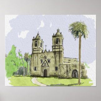 Uppdrag Concepcion San Antonio Texas Poster