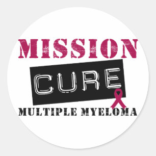 Uppdrag Cure Många Myeloma Runt Klistermärke