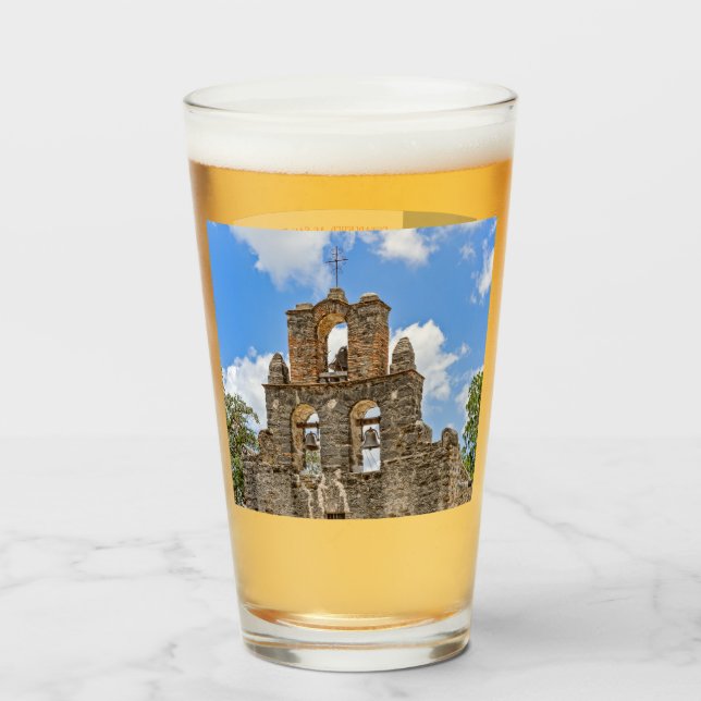 Uppdrag Espada, San Antonio, Texas, Beer Glass Glaskopp (Framsida fylld)