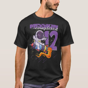 Uppdrag fullgjord 12:e Birthday Boy Girl 12 år T Shirt