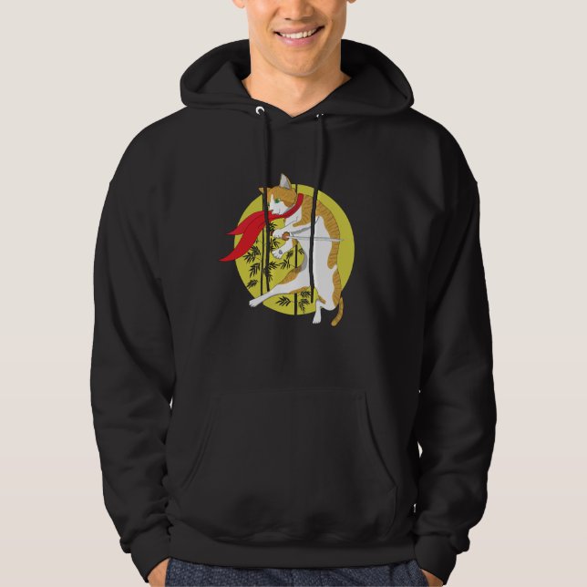 uppdrag Fullt: Cat Ninja Hoodie (Framsida)