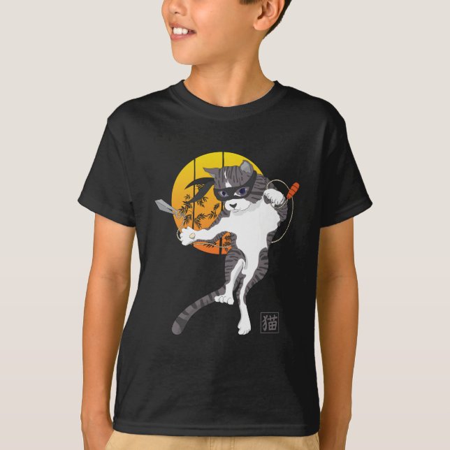 uppdrag Fullt: Cat Ninja T-Shirt (Framsida)