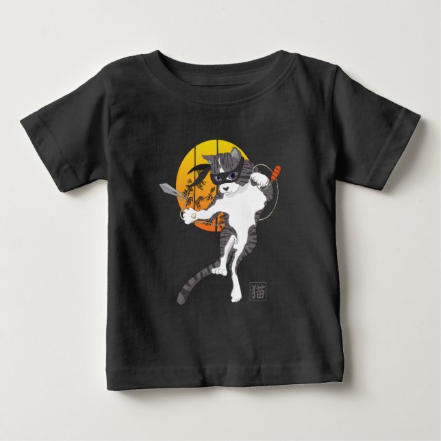 uppdrag Fullt: Cat Ninja T Shirt (Framsida)
