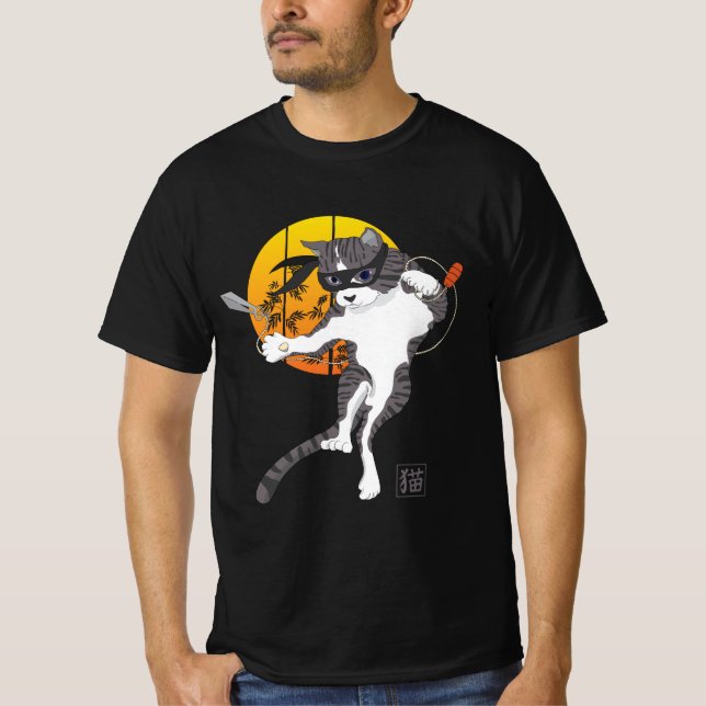 uppdrag Fullt: Cat Ninja T-Shirt (Framsida)