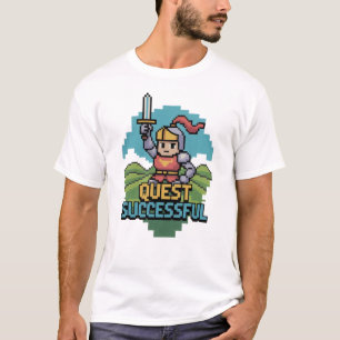 Uppdrag lyckades 8 Bitars Motivation T Shirt
