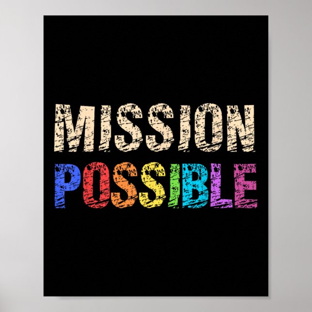 Uppdrag möjlig Motivational Inspirational School Poster (Framsidan)