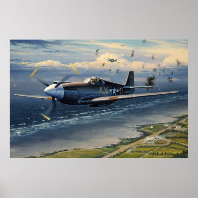 Uppdrag över Normandie av William S. Phillips Prin Poster (Framsidan)