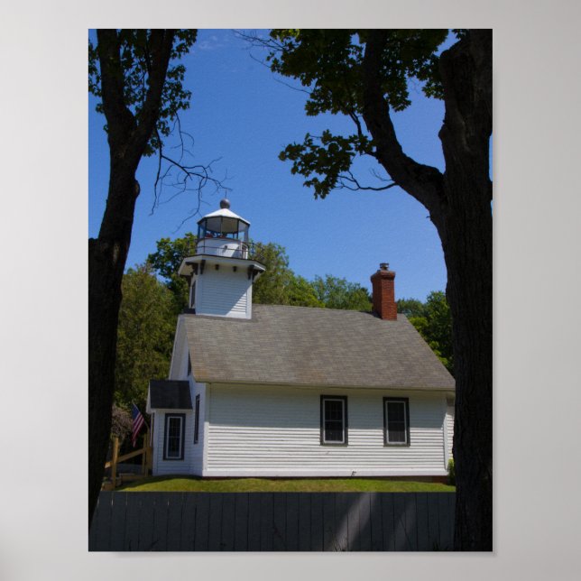 Uppdrag Point Lighthouse, Michigan Poster (Framsidan)