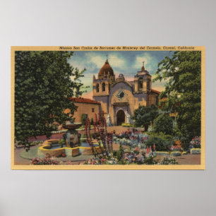 Uppdrag San Carlos de Borromeo de Monterey Poster