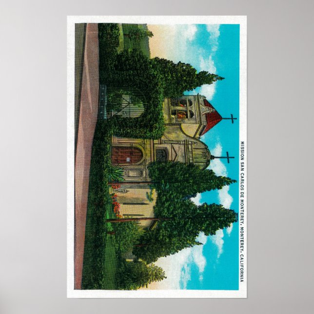 Uppdrag San Carlos De MontereyMonterey, CA Poster (Framsidan)