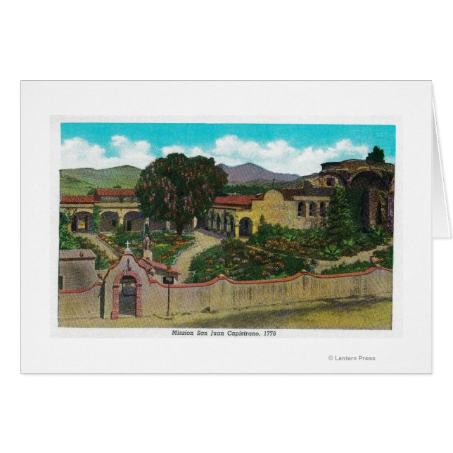 Uppdrag San Juan Capistrano Hälsningskort (Framsidan Horizontal)