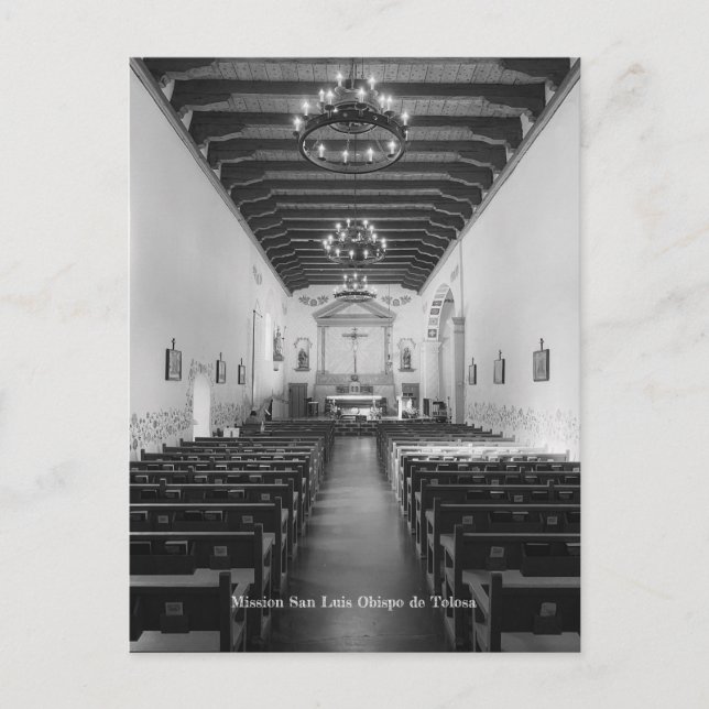 Uppdrag San Luis Obispo de Tolosa Vykort (Framsida)
