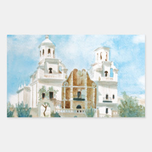 Uppdrag San Xavier del Bac Rektangulärt Klistermärke