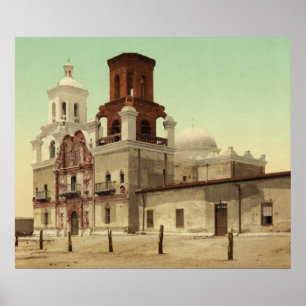 Uppdrag San Xavier del Bac, Tucson, Arizona 1902 Poster