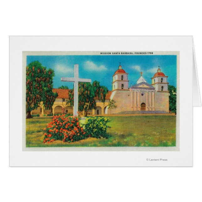 Uppdrag Santa Barbara View Hälsningskort (Framsidan Horizontal)