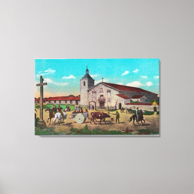 Uppdrag Santa Clara de AsisSanta Clara, CA Canvastryck (Framsida)