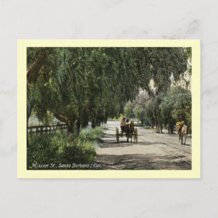 Uppdrag St., Santa Barbara, Kaliforniens Vintage Vykort
