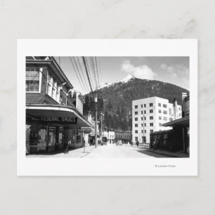 Uppdrag Street i Ketchikan centrum Vykort