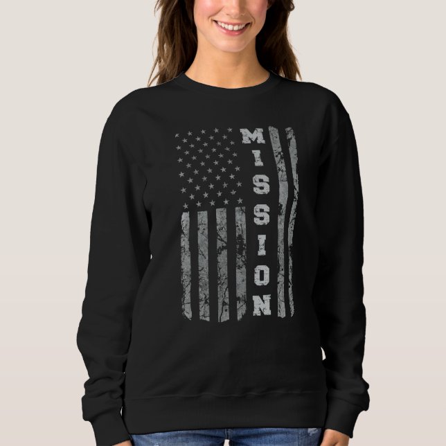 Uppdrag Texas American Flagga T Shirt (Framsida)