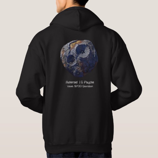 Uppdrag till Asteroid 16 Psyche Hoodie (Baksida)