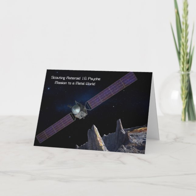 Uppdrag till Asteroid 16 Psyche Kort (Framsida)