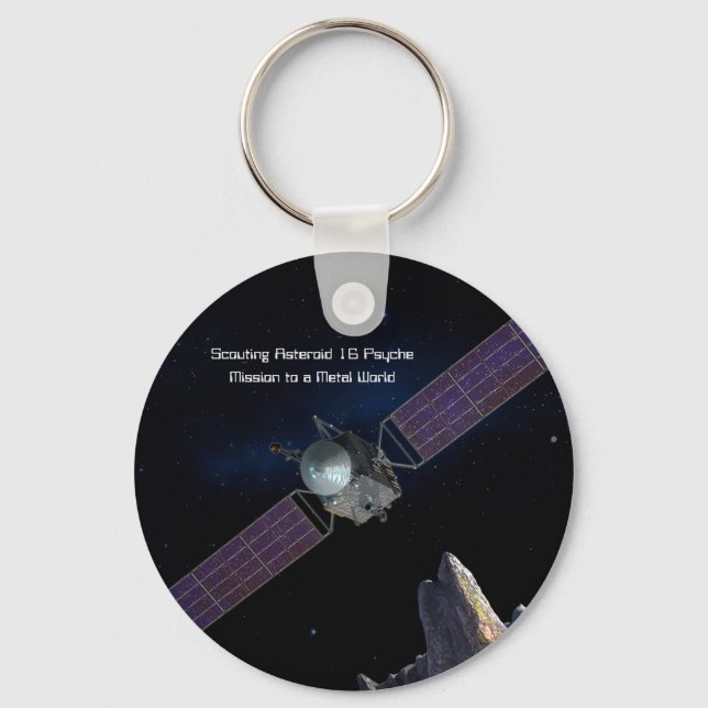 Uppdrag till Asteroid 16 Psyche Nyckelring (Framsida)