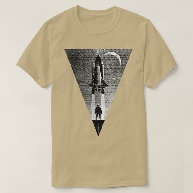 Uppdrag till Måne Astronaut Spaceman Space Space S T Shirt (Design framsida)