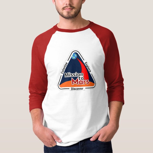 Uppdrag till Mars - 3/4 Raglan T Shirt (Framsida)