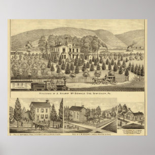 Uppehåll av J vassa McDonald Sewickley Poster
