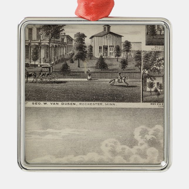 Uppehåll i Rochester, Minnesota Julgransprydnad Metall (Framsidan)