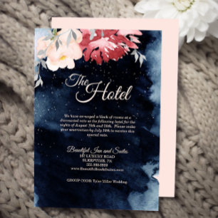 Uppehåll i Starry Night Blommigt Bröllop Tilläggskort