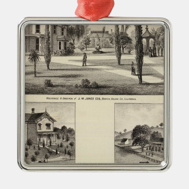 Uppehåll kloster julgransprydnad metall (Framsidan)