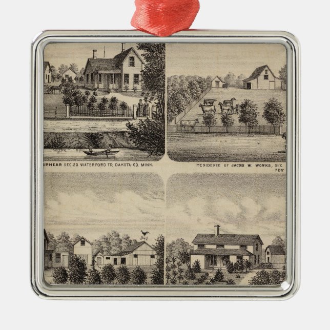 Uppehåll Minnesota 2 Julgransprydnad Metall (Framsidan)