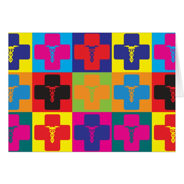 Uppehållpopkonst Hälsningskort (Framsidan Horizontal)