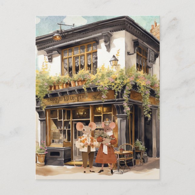 Uppehållstillstånd för möss - barnvänliga vänner vykort (Framsida)