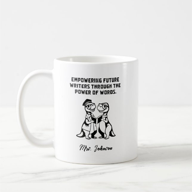 Uppempowering av framtida författare Kraft av ord  Kaffemugg (Vänster)