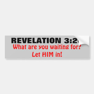 Uppenbarelse3:20 l5At Jesus in! Bildekal