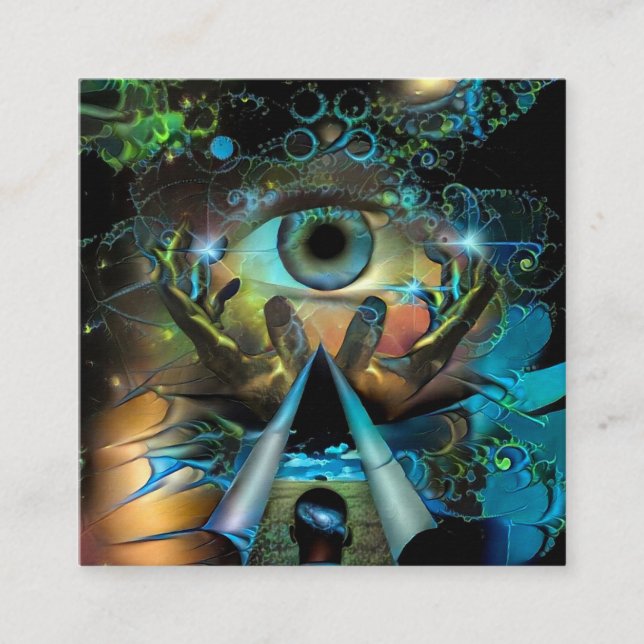 Uppenbarelse Fyrkantigt Visitkort (Framsida)